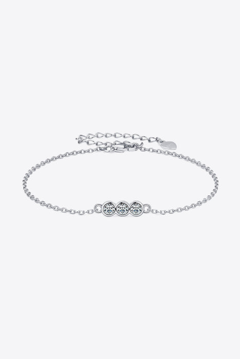 Adored Moissanite 925 Sterling Silver Bracelet-One Size-Fancey Boutique