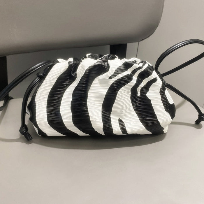 Cloud Bag Zebra Pattern Single Shoulder Crossbody Bag Small Bag Handheld Banquet Bag-Fancey Boutique