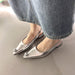 Flats Sandals Elegant Women Shoes Female Footwear Shallow Fashion Metal Slides Ladies Sandals Shoes-Fancey Boutique