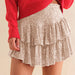 Color-Apricot-Sexy Sequin Skirt Women Autumn Sexy Skirt Solid Color Pleated Skirt-Fancey Boutique