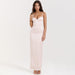 Color-Pink-Sexy High End Women Pink Cami Dress Slim Fit Slit Elegant Evening Dress Sweet Spicy Elegant Dress-Fancey Boutique