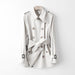 Color-Stone White-Women Element Trench Coat for Women Mid Length Fried Street Small British Spring Autumn Coat Women-Fancey Boutique