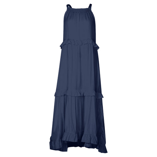 Color-Blue-Summer Dress Irregular Asymmetric Tiered Dress Sleeveless Long Floor Length Dress Holiday Dress Women-Fancey Boutique