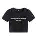 Color-Black-Street Trendy English Letter Graphic Printing Short Slim Fit Short Sleeve T Shirt Top Women-Fancey Boutique