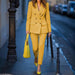 Color-Yellow-Spring Autumn Office Business Professional Women Work Pant Two Piece Set-Fancey Boutique