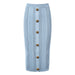 Summer Women Classic Online Influencer Pop Knitted Dress Woolen Midi Skirt-Light Blue-Fancey Boutique