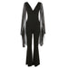 Color-Black-Autumn Winter Women Clothing Sexy V neck Low Cut Backless Slim Fit Micro Pull Jumpsuit Women-Fancey Boutique