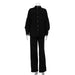 Color-Black-Elegant Coat High Waist Trousers Women Two Piece Pant Sets Wear Match Autumn Winter-Fancey Boutique