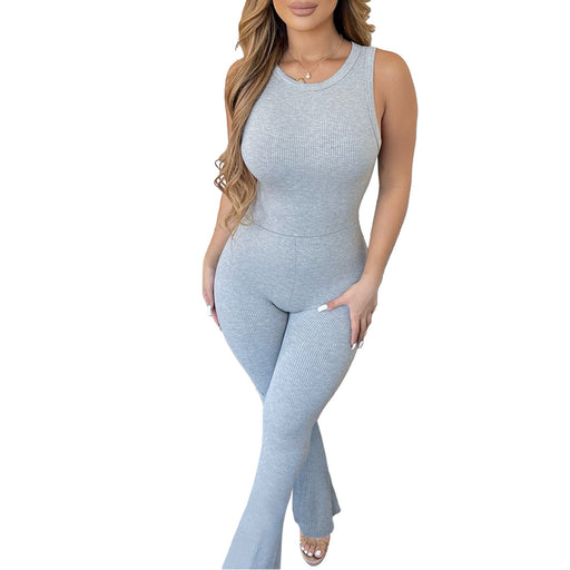 Color-Multi-Women Clothing Comfortable Sleeveless Zipper Slim Fit High Waist Micro Pull Jumpsuit-Fancey Boutique