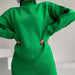 Color-Green-Loose Casual Sweater Top Trousers Set-Fancey Boutique