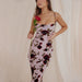 Women Clothing Sexy Mesh Floral Print Slip Dress Slim Fit Elegant Floral Maxi Dress Holiday Dress Backless-Fancey Boutique