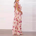 Arrival Women Floral Printing off the Shoulder Stitching Backless Summer Maxi Dress-Fancey Boutique