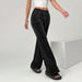 Women Clothing Simple Velvet Casual Pants Autumn Winter Drawstring Leg Slimming Wide Leg Trousers-Fancey Boutique