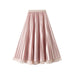 Color-Pink-Double Sided Wear High-Grade Streamer Veil Skirt Skirt Women High Waist Pearlescent Yarn A line Asymmetric Skirt-Fancey Boutique