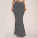 Summer Skirt Sexy Slim Hip Pleated Wide Hem Maxi-Fancey Boutique