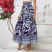 Casual Bohemian Vacation Positioning Floral High Waist Skirt-Fancey Boutique