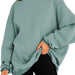 Color-Light Green-Women Clothing Hooded Pullover Oversized Loose Casual Brushed Hoody-Fancey Boutique