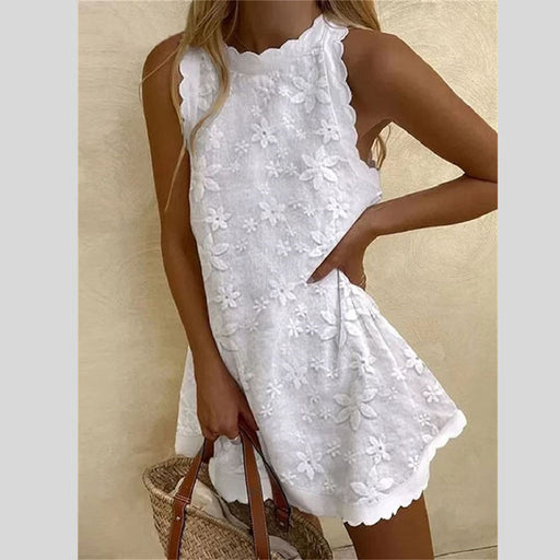 Color-White-Dress Casual Loose Women Wear Vest Lolita Vest Dress-Fancey Boutique