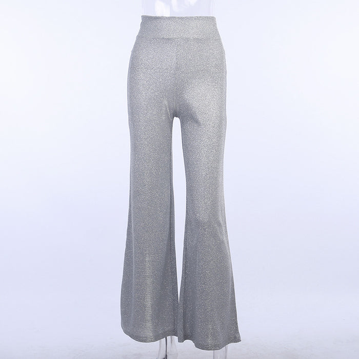 Color-White-Sports Casual High Waist Straight Women Wide Legged Pants Women Clothing Spring Loose Drooping Trousers-Fancey Boutique