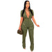 Sexy Summer Zipper Workwear with Pocket Jumpsuit-Army Green-Fancey Boutique
