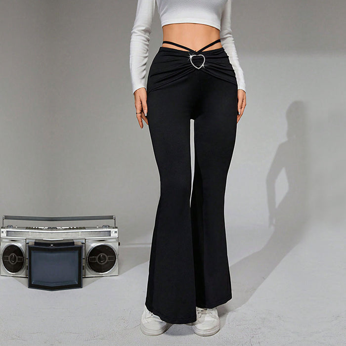 Women Clothing Elegant Casual Pants Autumn Winter High Waist Drooping Slim Slimming Wide Leg Pants-Fancey Boutique