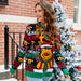 Color-Elk Christmas Sweater-Casual Christmas Snowman Pullover Sweater Autumn Winter Cartoon Alpaca Christmas Sweater-Fancey Boutique