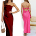 Color-Ladies Dress Sexy Tube Top Dress Sexy Backless Formal Dress Women Clothing-Fancey Boutique