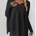 Color-Black-Autumn Winter Pullover Sweater Idle V neck Casual Stitching Long Sleeved Sweater for Women-Fancey Boutique