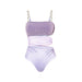 Pearl Shoulder Strap One Piece Swimsuit Women Vacation Beach Swimsuit-Purple One-Piece Swimsuit-Fancey Boutique