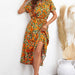 Color-Orange-Women Dress Print Women Dress-Fancey Boutique