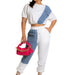 Color-White-Denim Casual Set Denim Combination Casual Sports Set-Fancey Boutique