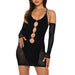 Women Clothing Sheer Mesh Dress Criss Cross Blouse Backless Sexy Diamond Splicing Women-Fancey Boutique