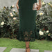 Women Clothing Elegant Knitted Sheath Hollow Out Cutout out Burnt Fishtail Skirt Midi Length Skirt-Green-Fancey Boutique
