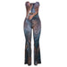 Color-Brown-Women Clothing Autumn Winter Sexy Tube Top Backless Abstract Printing High Waist Long Jumpsuit-Fancey Boutique