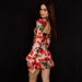 Color-Multi-Summer Pattern Print Slim Fit Sexy Hollow-out Backless High Quality Women Wear Dress-Fancey Boutique