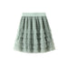 Color-Green Beans-Mesh Skirt Women Summer Spring Autumn Clothing A line Tiered Dress Short Skirt-Fancey Boutique