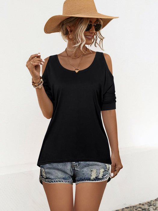 Spring Summer Popular off the Shoulder Women Top-Black-Fancey Boutique