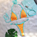 Color-Sexy Bikini Patchwork Metal Accessories Pearl Women Split Swimsuit Vacation Swimsuit-Fancey Boutique