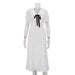 Doll Collar French Dress Women Clothing Summer High Sense Anti Aging Elegant Slim Fit Midi A Line Dress-White-Fancey Boutique