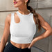 Summer Women Clothes Cropped Sleeveless Top Sexy Tight Solid Color Vest-Fancey Boutique