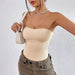 Spring Summer Sexy Knitted Slim Fit Slimming Party Photo Tube Top-Apricot-Fancey Boutique