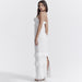 Women Clothing Sexy Dress White Crocheted Cami Dress Slim Fit French Dress Sexy-Fancey Boutique