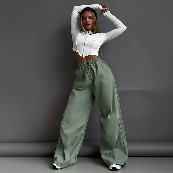 Color-Green-Autumn Trousers Women Clothing Simple Casual All Matching Slim Fit Basic Pig Nose Button Overalls Women-Fancey Boutique