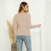 Color-Khaki-Autumn Winter Knitwear Solid Color Buttons U-Neck Slim Fit Sexy Base for Women Sweater-Fancey Boutique