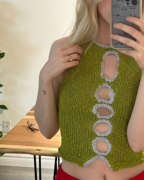 Color-Spring Summer Women Clothing Hand Crocheting Hollow Out Cutout out Knitted Vest Top Sleeveless T shirt-Fancey Boutique