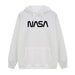 Color-White-Autumn Winter Coat Women NASA Print Hooded Fleece Lined Sweater Women Autumn Korean Loose-Fancey Boutique