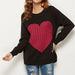 Color-Black Rose Love-Knitwear Women Autumn Winter Women Knitwear Heart Trendy Pullover Sweater Women-Fancey Boutique