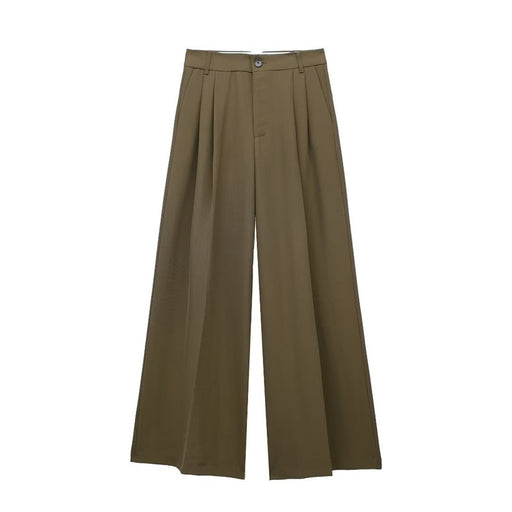 Color-Pants-Autumn Set Solid Color Slim Short Vest Casual Straight-Leg Mop Trousers Women-Fancey Boutique