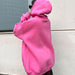 Hoodie Autumn Winter Street Boyfriend Polar Fleece Loose Pockets Hooded Sweater-Pink-Fancey Boutique