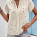 Color-Apricot-Chic Women Clothing Summer V neck Love Petal Sleeve Shirt Blouse-Fancey Boutique